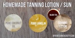 homemade tanning lotion for outside.